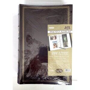 2 Pack Photo Albums Bonded European Burgundy Leather Pioneer NEW Sealed